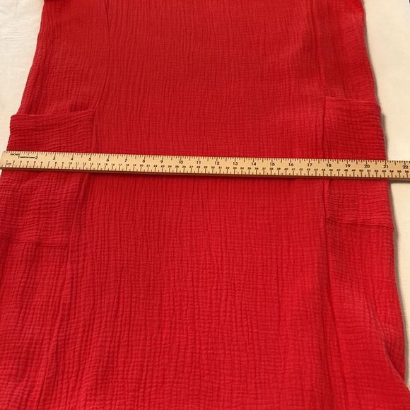 For Cynthia Dress Red Gauze Causal Pull On Maxi Dress - Picture 11 of 14